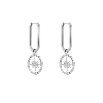 Bijoutheek Oorhanger morning star crystal JE13496SS