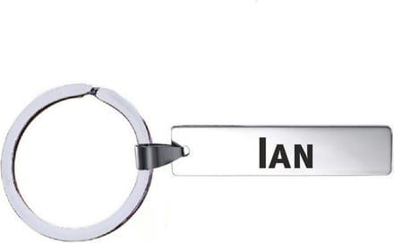 Sleutelhanger Met Naam - Ian - RVS