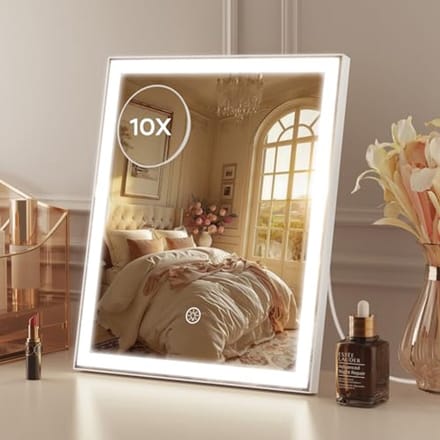 Dimbare Makeupspiegel met 10X Vergroting en Verlichting