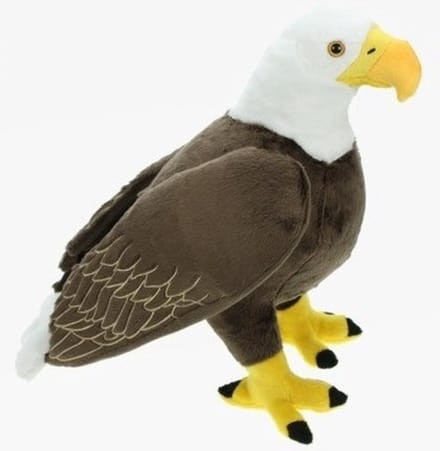 Cornelissen knuffel bruin/witte Amerikaanse zeearend - 35 cm - pluche - knuffeldier - Speelgoed voor kinderen