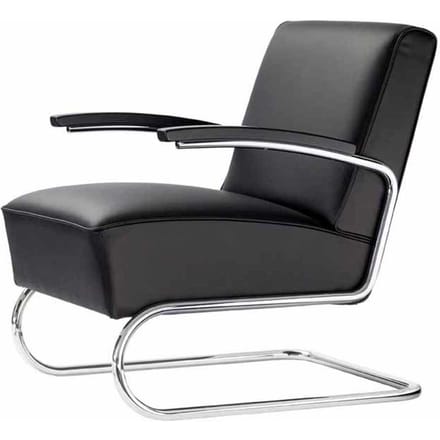Thonet - S 411 - Leer zwart