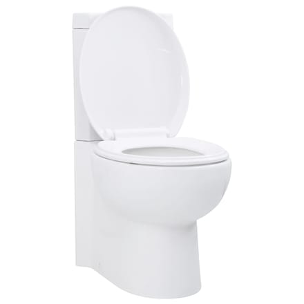 vidaXL - Toilet - hoekmodel - keramisch - wit