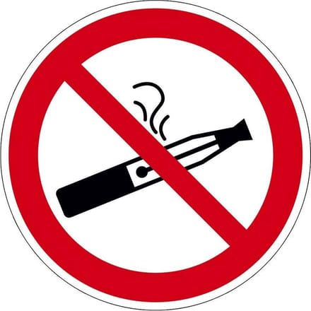 E-sigaret verboden sticker 400 mm