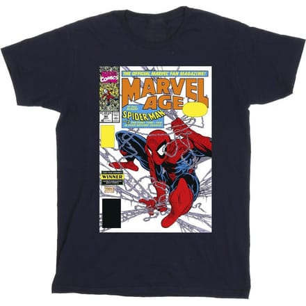 Marvel Heren Spider-Man Marvel Age Comic Cover T-Shirt (Marineblauw)