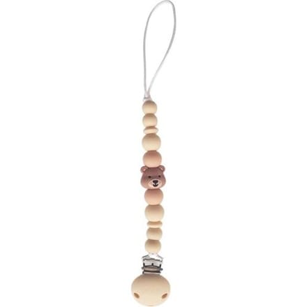 Chewies & More Clip speenkoord Silicone Bear Beigebrown unisex