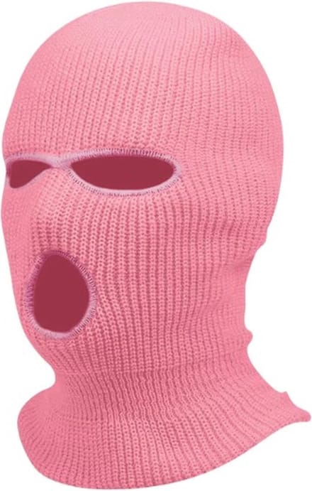 Go Go Gadget - Warme Bivakmuts - Rekbaar - One Size - Balaclava - Motor - 3 gaats - Facemask - Licht Roze