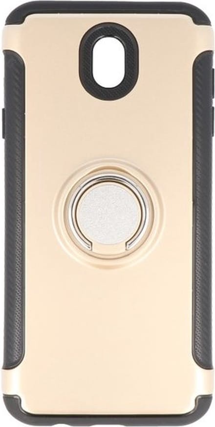 BestCases - Samsung Galaxy J7 2017 / Pro Pantser TPU hoesje met Ringhouder Goud