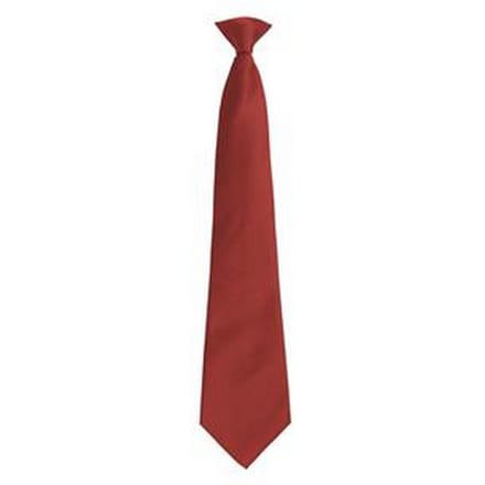 Premier Herenmode "Kleuren" Work Clip On Tie (Bourgondië)