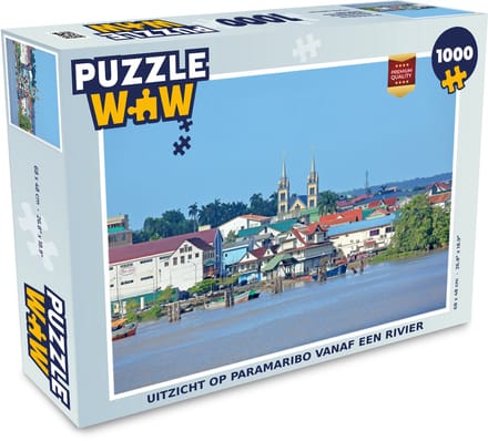 Puzzel Uitzicht op Paramaribo vanaf een rivier - Legpuzzel - Puzzel 1000 stukjes volwassenen