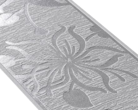 GRAFISCHE BLOEMEN BEHANGRAND | Zelfklevend - grijs zilver - A.S. Création Only Borders 11