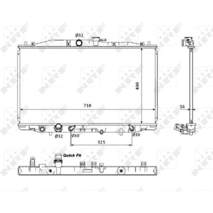 Radiator, motorkoeling NRF 53393