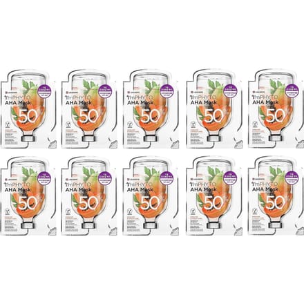 Leaders, I'mPhyto AHA Beauty Mask, 10 sheets, 0.77 fl oz (23 ml) each beige
