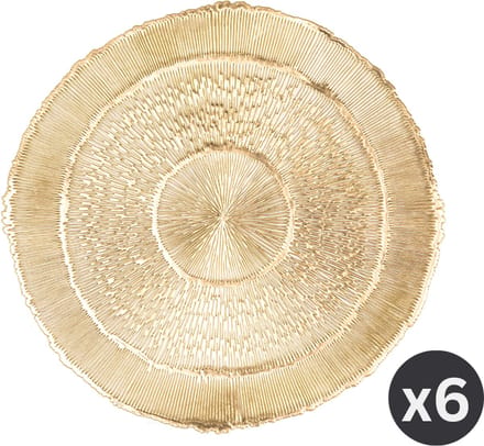 Placemat CAPELINNI rond, SET/6, dia 38 cm, goud