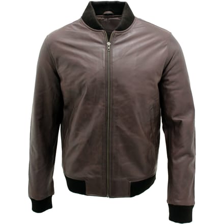 Varisty leren bomberjack