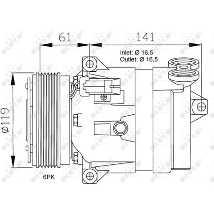 Compressor, airconditioning NRF 32021