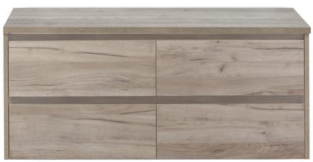 Dante Badmeubelset 120 cm - 4 Laden Craft Oak - Wastafelbovenblad