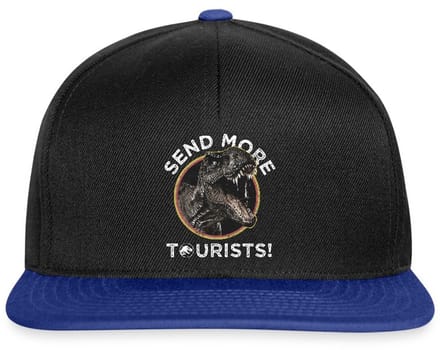 Jurassic Park T-Rex Send More Tourists! Snapback cap