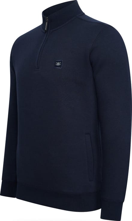 Cappuccino Italia - Heren Sweaters Zip Sweater Navy - Blauw - Maat S