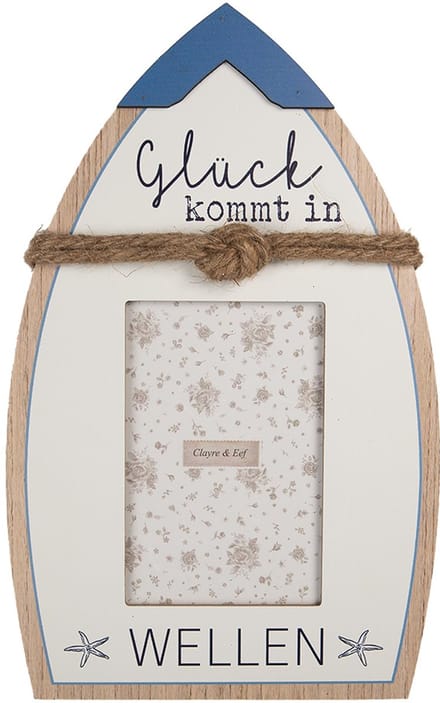 Clayre & Eef Fotolijst 10x15 cm Wit MDF Boot