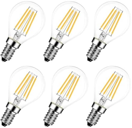 E14 LED-gloeilampen 400 lumen 40W vervangend warm wit 2700K niet-dimbaar pack van 6
