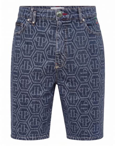 Denim Shorts Fermentera Monogram