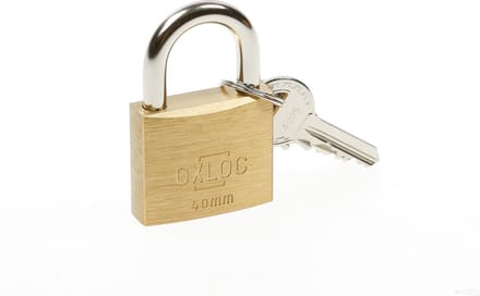Oxloc Hangslot cilinder messing 40mm gls 4005