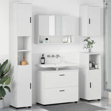 vidaXL - Badkamermeubel - Set - 5 - st - Wit - 35 - x - 30 - x - 192 - cm