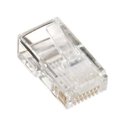 RJ45 krimp connectoren (UTP) voor CAT5/5e netwerkkabel (vast) - 10 stuks