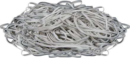 1 kg - Elastiek - wit - diameter 120mm - breedte 5mm - in zak - ca 285 stuks