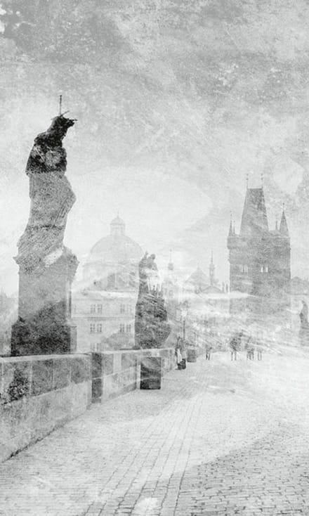 Fotobehang - Charles Bridge Abstract II 150x250cm - Vliesbehang