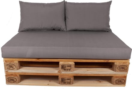Palletkussen set plof Grijs 120x80x10 cm
