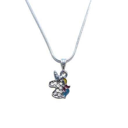 Verzilverde Ketting - Unicorn - Eenhoorn - Glitter - MNQ bijoux