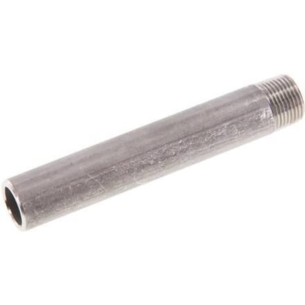 R 3/8'' Buitendraad x 17.2mm RVS Pijpnippel met Las uiteinde 20 Bar DIN 2982 - 100mm