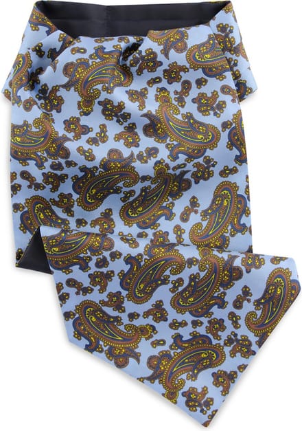 We Love Ties - Chokers - Choker Gustavo Paisley - lichtblauw / bruin / geel / navy