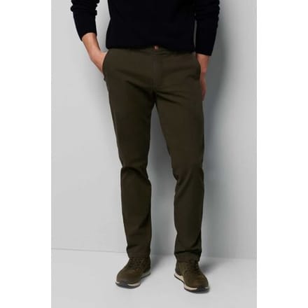 Meyer Broek M5 Chino Micro Structure Organic Cotton Blend Comfort Stretch Dark Olive / male