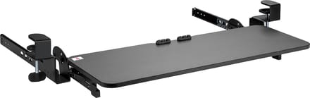 Maclean - Toetsenbordhouder voor onder het bureau - max. 5kg - 67x24cm - Zwart
