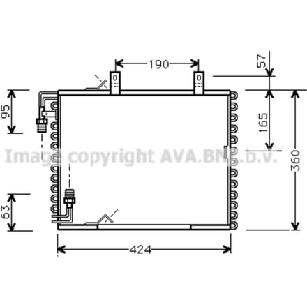 Condensator, airconditioning AVA COOLING BW5147