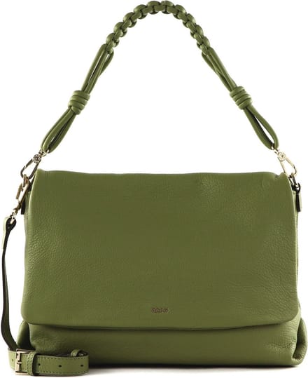 abro Schoudertas Leather Dalia Crossbody Poppy Oliv Groene