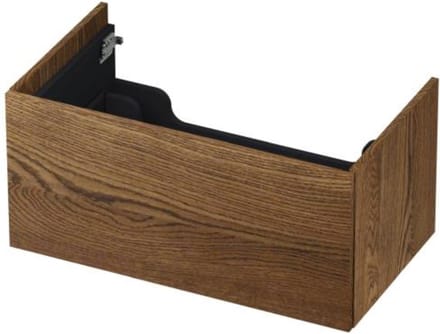 INK - Onderkast 1 Lade Push 2 Open Bestaande Uit - 800x450x376 Mm - Massief Eiken Chocolate