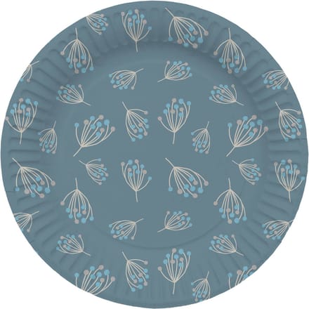 Folat - Borden (papier) - blooming baby boy - 23 cm - 8 stuks