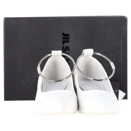 Jil Sander Alima Pumps in Witte Leder