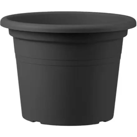Bloempot Basic Round - Kunststof - Grijs - 40x40x27cm