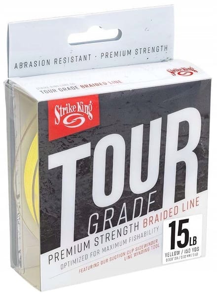 Strike King Tour Grade Braid Vislijn 137m 0.16mm Geel