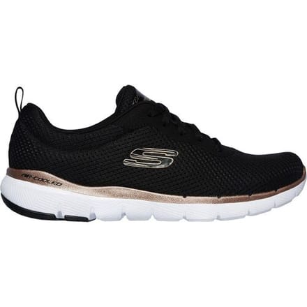 Skechers Flex Appeal 3.0-First Insight Dames Sneakers - Black/Rose Gold