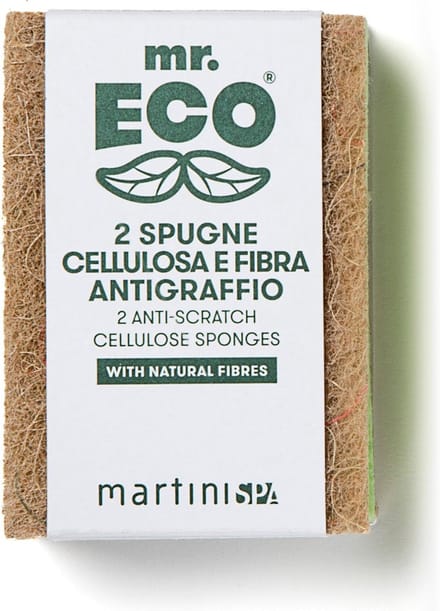 Mr. Eco schuurspons ft 9,8 x 6,8 x 2 cm, krasbestendig, pak van 2 stuks