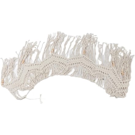 Hangende Decoratieve Valletje Eenvoudig Boheems Handgeweven Valletje Wanddecoratie voor Woonkamer Slaapkamer white