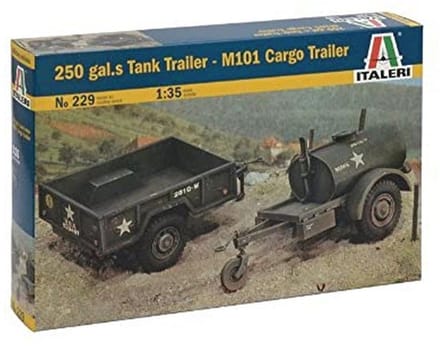 1:35 Gal.S Tank Trailer en M101 Kargo Trailer Modelbouwset