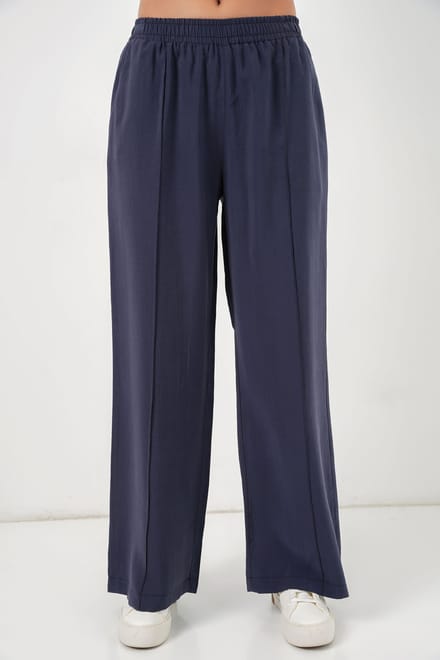 Wijde Pantalons met Elastiche Taille