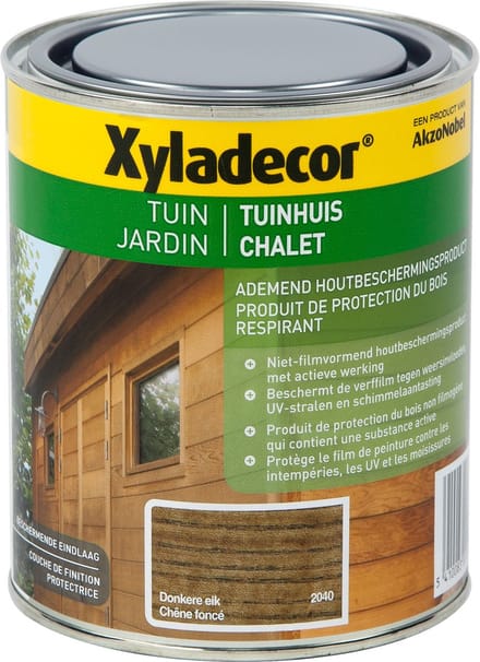 Xyladecor - Tuinhuis - Donkere Eik - 0,75 L