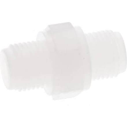 Dubbele Nippel G1/8'' PVDF 10bar FDA 14mm Hex